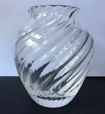 Buy Vintage Dartington Swirl Glass Small Flower Vase • 11.99£