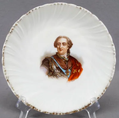 Buy Schmidt & Co King Louis XV Sevres Style Portrait Luncheon Plate C. 1891 - 1918 • 19.46£
