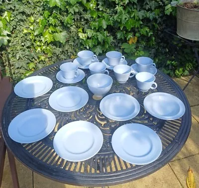 Buy Assorted Rare Blue Iris Woods Ware Blue Cups, Saucers, Plates, Bowl Etc • 40£