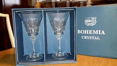 Buy Bohemia Crystal Made In Czech Republic Set Of Two Cordial Wine Glasses • 49.78£