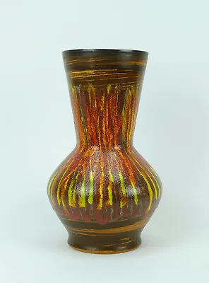 Buy French 1970s Ceramic VASE St. Clement Model 9090 Colorful Lava Glaze • 174.20£