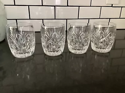 Buy Waterford Crystal  4 3/8” Old Fashioned Whiskey Glass Tumblers Set Of 4 • 120.37£