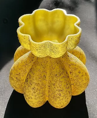 Buy Welz Yellow Fritt Glass Vase • 14£
