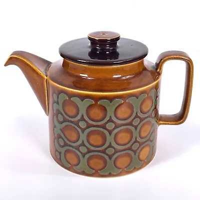 Buy Hornsea Bronte Teapot Vintage 1975 Brown Green Abstract Mid Century Retro 70's • 45£