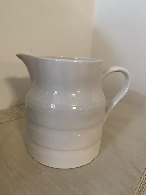 Buy Vintage Lord Nelson Pottery England Pitcher Creamer Jug 8-74 White Ringed 4¾ In. • 16.38£