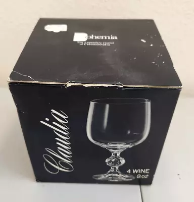 Buy Bohemia Lead Crystal Wine Glasses Set Of 4 - 8 Oz Czechoslovakia  Claudia  • 22.76£