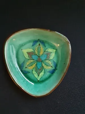 Buy Vintage Guernsey Pottery Triangular Dish Shades Of Turquoise • 9.99£