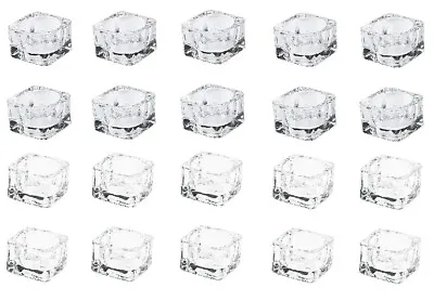 Buy 20 X Glass Tea Light Holder Party Candle Holders Elegant Wedding Tealight 5x5 Cm • 19.99£