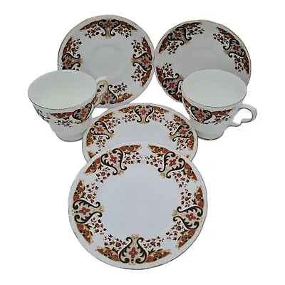 Buy Colclough Royale 6-Piece Teacups Pear Shape Saucers And Side Plate Trios X2 • 12.99£