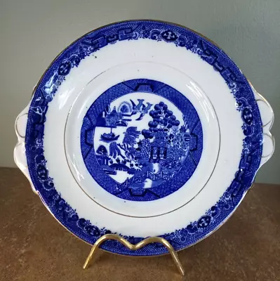 Buy Antique Victorian, 23cm Cake Or Sandwich Serving Plate, Blue Willow Pattern • 5.95£
