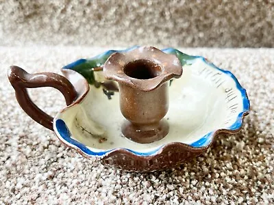Buy Vintage Motto Ware Pottery Candlestick Holder • 23.99£