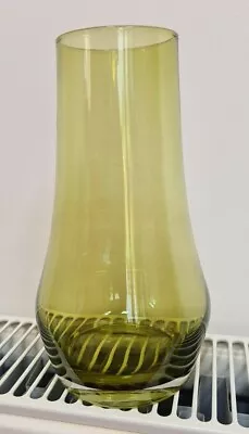 Buy Riihimaki Vintage Scandinavian Olive Green Glass Vase By Tamara Aladin  • 5£