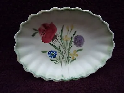 Buy Vintage E Radford England Handpainted Scalloped Oval Dish Decorated With Flowers • 9.99£
