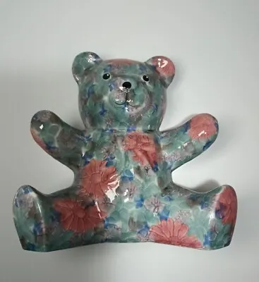 Buy Park Rose Bridlington Pottery Floral Teddy Bear 7” Ornament • 20£