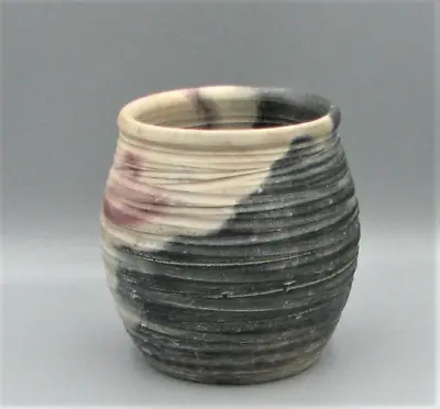 Buy Swirled Pit Fired Decorative Ceramic Pot  #2132 Free Shipping • 45.20£