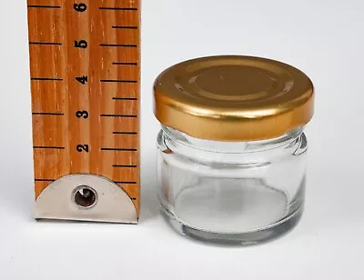 Buy 24x Glass Round Miniature Mini Jam Jar 1oz 28ml Lid Wedding Favour • 9.99£