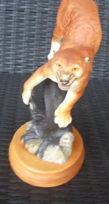 Buy Franklin Mint The Defender Mountain Lion FINE PORCELAIN HAND PAINTED Figurine • 18.99£