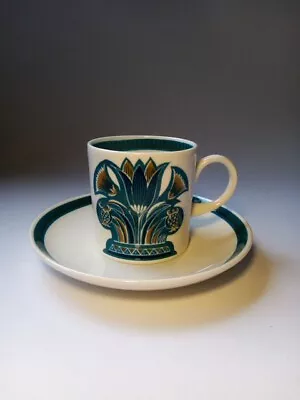 Buy Rare 1970's Wedgwood Susie Cooper Ashmun Bone China Coffee Can / Cup & Saucer • 12£