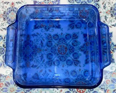 Buy Vintage Cobalt Anchor Hocking Square Baking Dish 2 Qt Blue Glass Casserole 8x8 • 17.87£