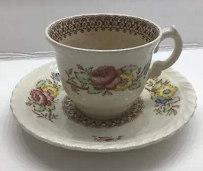 Buy Vintage Trade Mark Crown Ducal Ware Ivory Teacup & Saucer Made In England Ivory • 11.58£