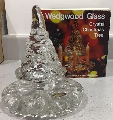 Buy , Wedgwood Glass Vintage' Crystal Christmas Tree And Stand In Box • 24£