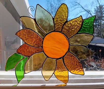 Buy Handmade Stained Glass Sunflower Suncatcher • 43.43£