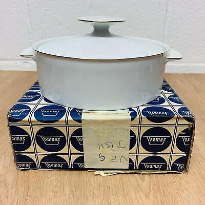 Buy Vintage Thomas Germany Vegetable Dish White With Gold Trim In Original Box • 19.95£