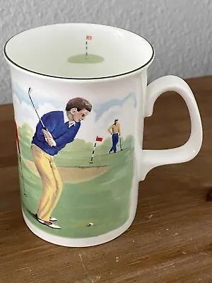 Buy Vintage GOLFING MUG DUCHESS FINE BONE CHINA MADE IN ENGLAND Whimsical Golf Scene • 22.65£
