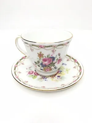 Buy DUCHESS Ribbed Floral Fine Bone China Vintage Tea Cup And Saucer England EUC  • 4.83£