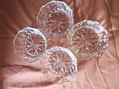 Buy 4 Vintage 1970s French Reims Glass Dishes For Ice Cream, Desserts, Snacks, Etc • 4.99£