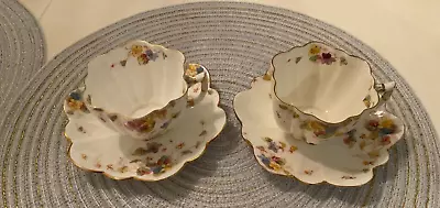 Buy Foley Bone China Tea Cup And Saucer Set Of Two.  LN • 47.39£