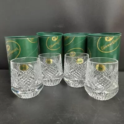 Buy Tyrone Crystal Whiskey Tumbler Glasses X4 Slieve Donard 10oz Cut Stamp Boxed -CP • 21£