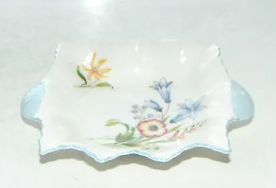 Buy Shelley Fine Bone China 13668 Wild Flowers Small Dish 10cm Square C1950s • 8£
