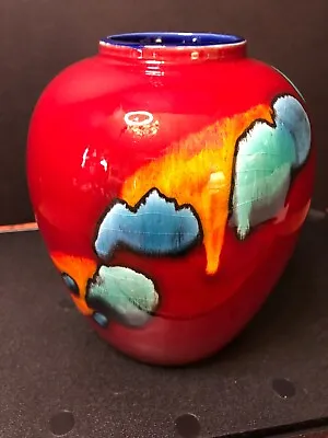 Buy Poole Art Pottery Odyssey Prestige Living Volcano 6.25  Vase England • 67.19£