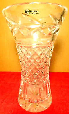 Buy PV~Galway Irish Crystal Flared Corset 8  (Height) Vtg. Vase • 21.77£
