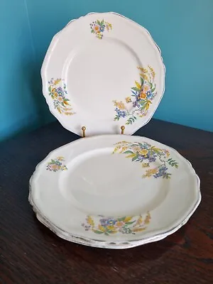 Buy 3 Vintage 9  Plates-alfred Meakin England Cascadia Pattern Free P&p  • 7£