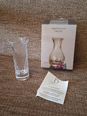 Buy Dartington Crystal VA249/9 Bambini Ripple Posy Vase New Boxed Hand Made Glass • 9.99£