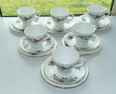 Buy Duchess Fine English Bone China Victoria Pattern 6 X  Cups Saucers Plates • 45£