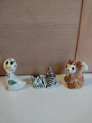 Buy Philip Laureston Pottery Devon Miniature Duck, Cat And Squirrel Figurines  • 25£
