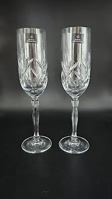 Buy Pair Of Royal Doulton Crystal Champagne Flutes • 52.99£