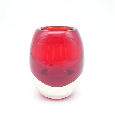 Buy Vintage Whitefriars Red Cased Glass Vase 9518 Geoffrey Baxter 1960s Mid Century • 27.99£