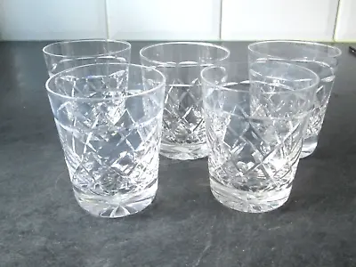Buy A Set Of 5 Whisky Tumblers,cut Led Crystalsize 3 Ins +2.5,in Un Signed Edinburgh • 4.99£