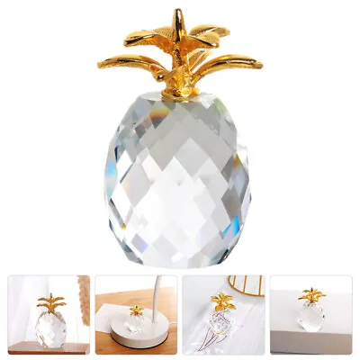 Buy Ornaments Clear Glass Pineapple Display Decorative Crystal Tabletop Centerpiece • 9.85£