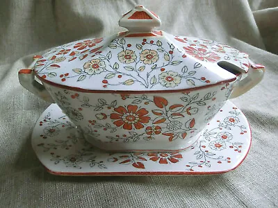 Buy Antique Ridgways Sauce Tureen With Lid And Underplate – Persia Pattern 1879    • 55£