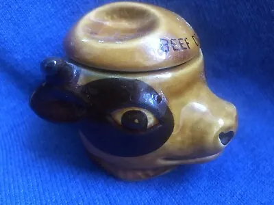 Buy Vintage Mid Century Szeiler Studio Pottery Beef Dripping Fun Cow Pot / Lid • 6.50£