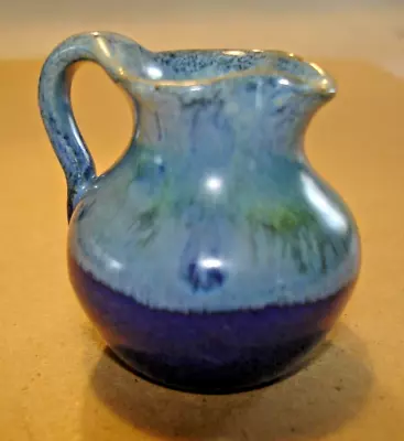 Buy Mini 2 Color Blues Glazed Pitcher Creamer Ceramic Pottery Pitcher 1 3/4  Tall • 7.70£