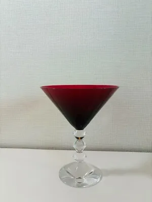 Buy Baccarat Vega Martini Cocktail Glass Red Crystal France Unused From Japan • 168.09£