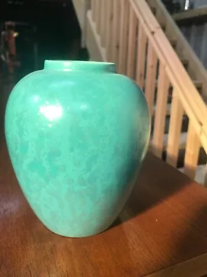 Buy Poole Pottery Design Vase Mottled Turquoise Jar 6.5 Inches High • 21.99£