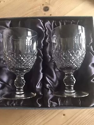 Buy PAIR Of WATERFORD Crystal COLLEEN - RED CLARET WINE GLASSES • 15£