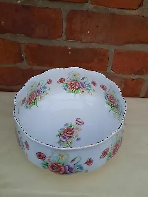 Buy Large English Bone China Fruit Bowl Table Centrepiece Bowl Floral Pattern • 14£
